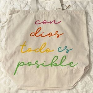 BOHO LIVING Jumbo Oversized Reusable Natural Eco Graphic Print Canvas Tote Bag